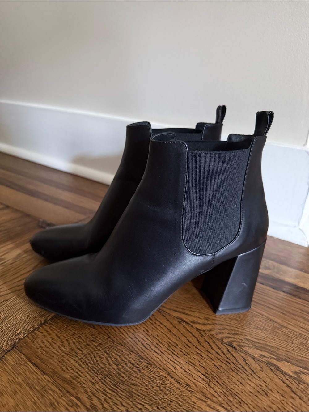 Women's Black Block Heel Ankle Boots